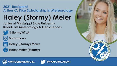 NWA Phillips Family Scholarship: Haley Meier (Stormy)