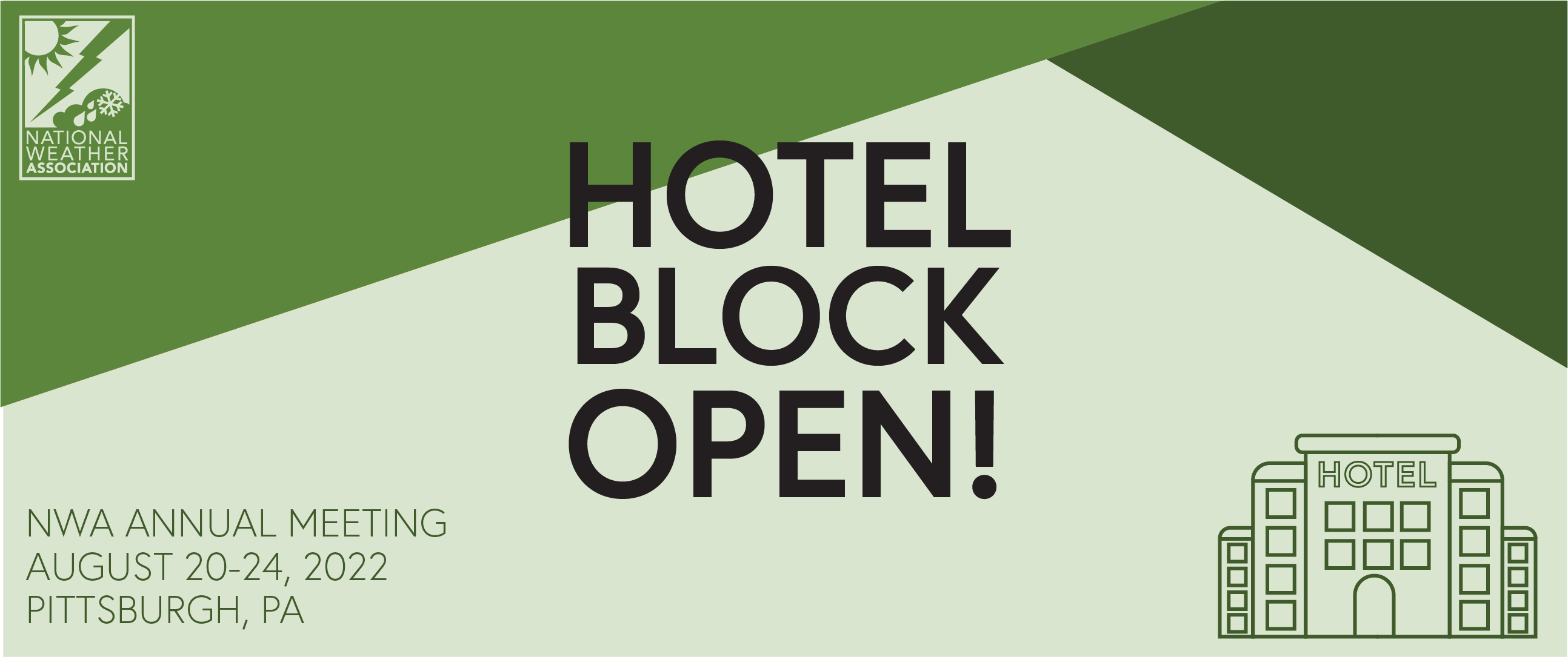 The hotel block for the 2022 NWA Hybrid Annual Meeting is now open.