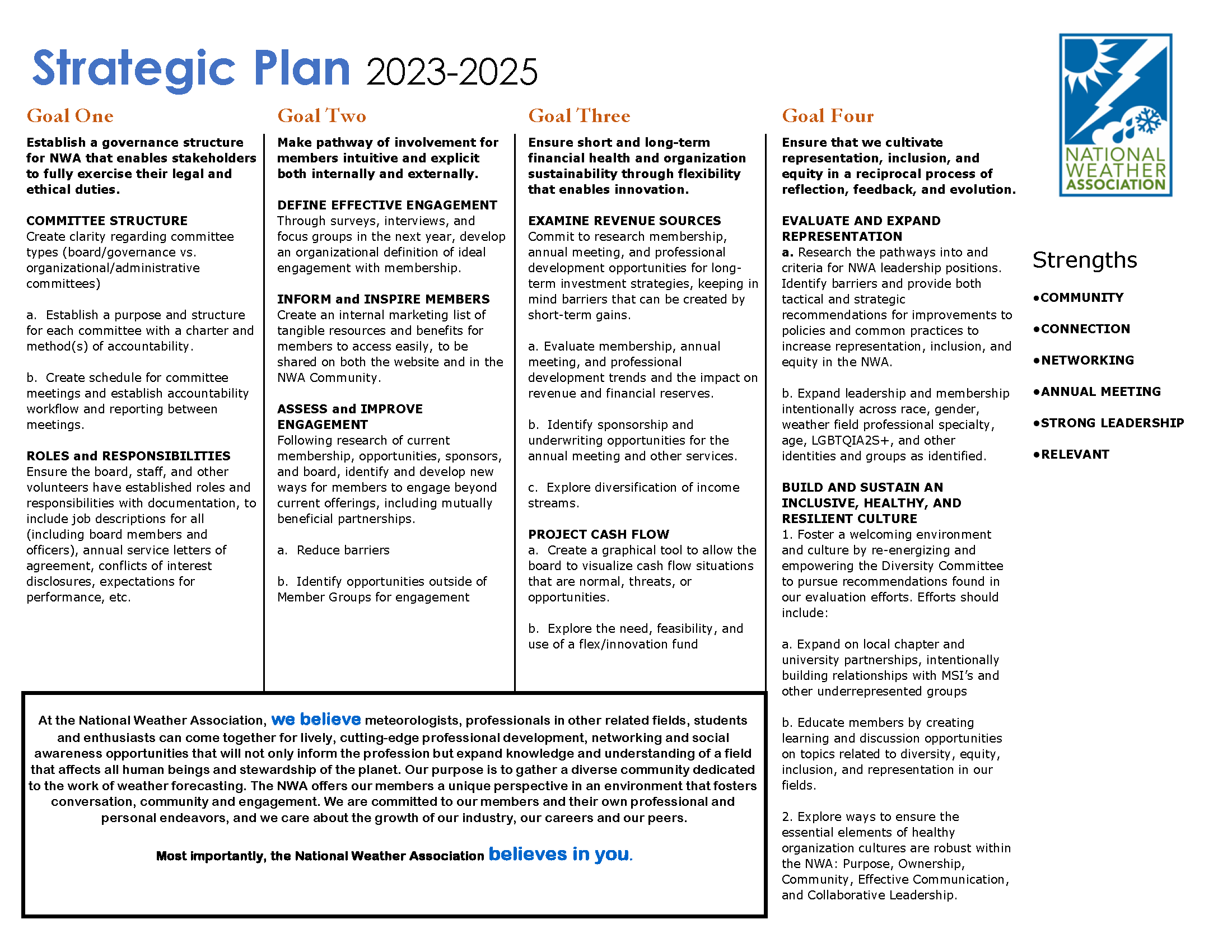2023-2025 NWA Strategic Plan.