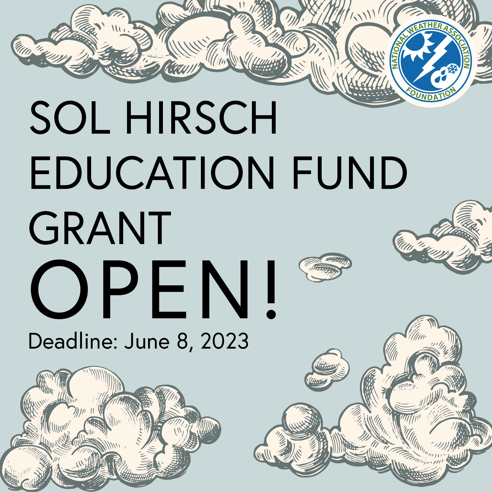 Sol Hirsch Education fund Open! deadline: june 8 2023.