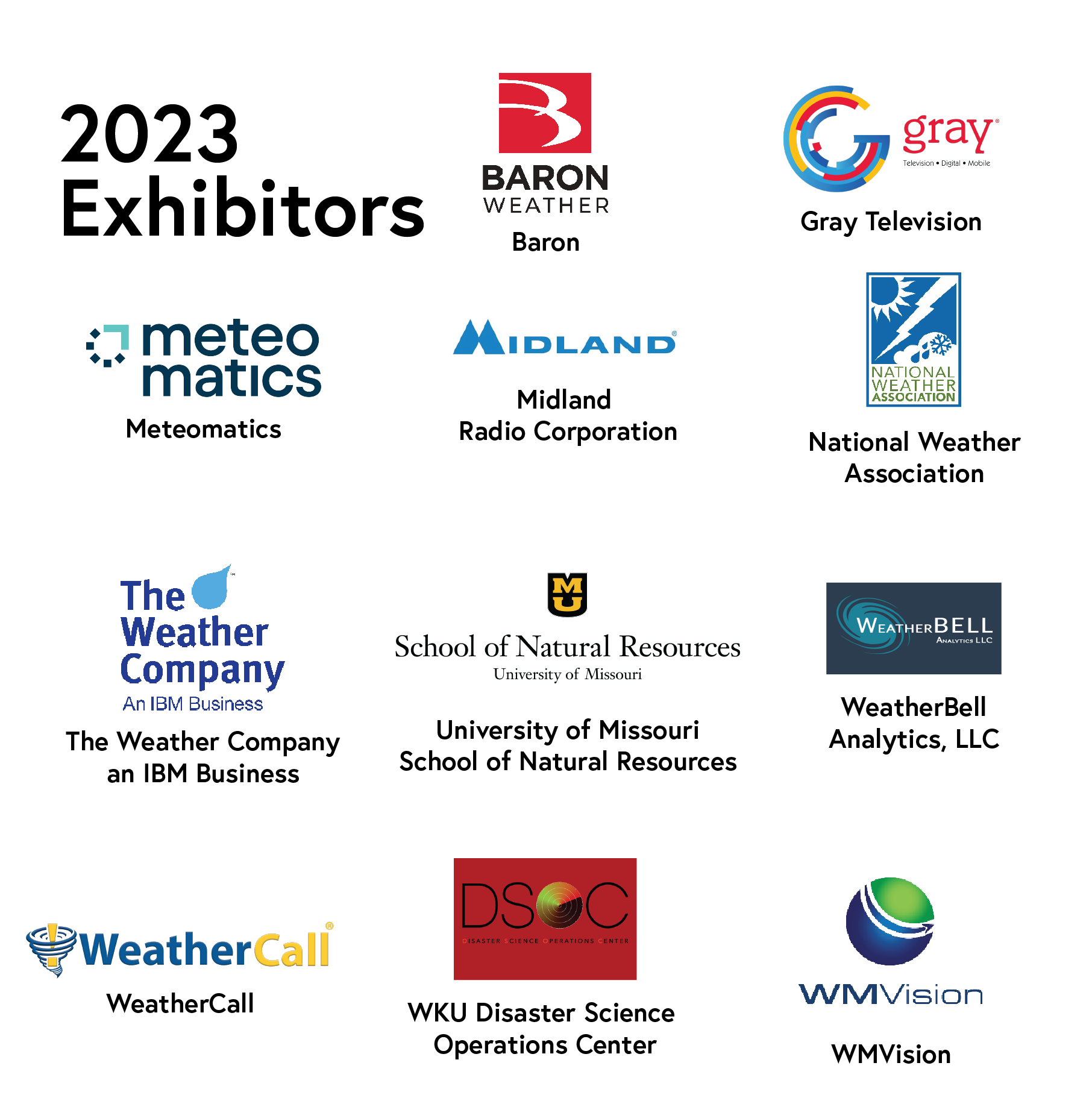 exhibitors of 2023 logos