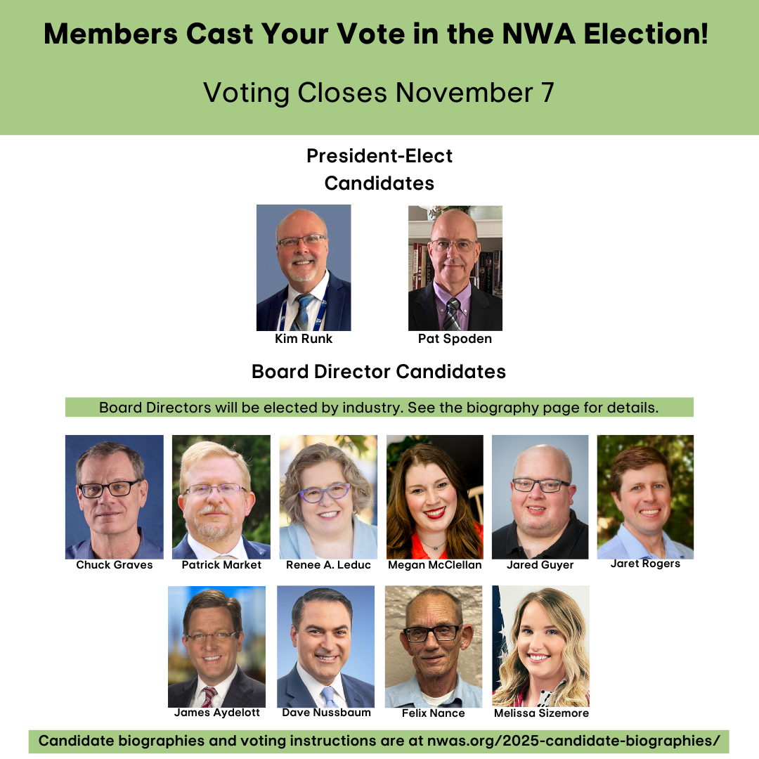 Pictures of candidates for the 2025 NWA Board of Directors.