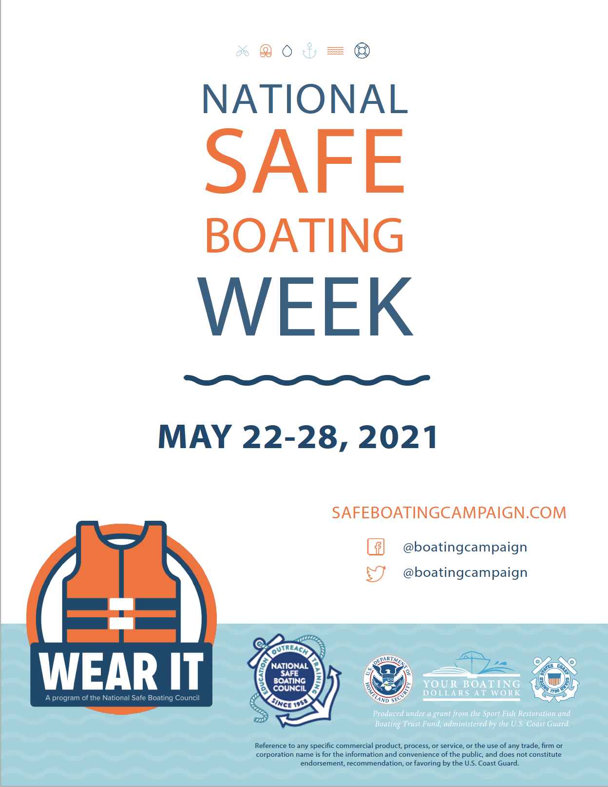 National Safe Boating Week Campaign Graphic