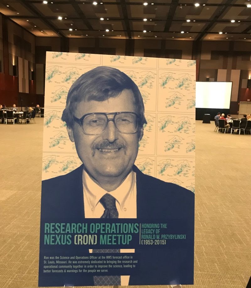 Ron Przybylinski on poster displayed at RON Meetup