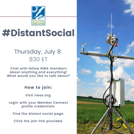 The next NWA Distant Social is July 8 at 8:30 pm ET