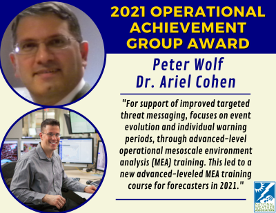 2021 Operational Achievement Group Award: Peter Wolf and Dr. Ariel Cohen