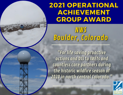 2021 Operational Achievement Group Award: NWS Boulder, Colorado
